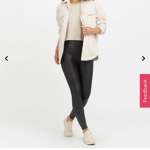 Spanx Faux Leather Black Leggings. Size Medium. Tags removed. Never worn.